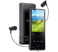 64Go Lecteur MP3 Bluetooth 5.3, 2,4 Pouce avec Haut-Parleu baladeur Enfant | lecteurs mp3 et mp4 Portable, Radio FM, enregistreur, Livre électronique Écouteurs inclus，Carte mémoire extensible de 128 Go