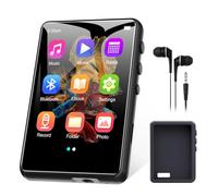 64Go Lecteur MP3 Bluetooth 5.3, 2,4" Tactile Portable MP3 Lecteur Musique, HiFi Baladeur Mp3 avec Hautparleur Vidéo/Enregistrement Vocal Radio FM Ebook Extensible 128Go(Espace Noir)