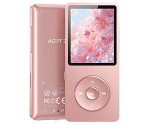 64Go Lecteur MP3 Bluetooth 5.3 AGPTEK avec Haut-Parleur et Bouton Volume