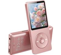 64Go Lecteur MP3 Bluetooth 5.3 AGPTEK Lecteur Musical avec Haut-Parleur et Bouton Volume Baladeur Portable sans Perte HiFi 70H Ultra-Longue Autonomie MP3 Sport avec Radio FM(sans Casque)-Or Rose