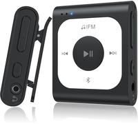 64Go Lecteur Mp3 Bluetooth 5.3 Avec Clip, Design Exclusif Lecteur De Musique Portable Avec Radio Fm Lecture Aléatoire Son Hifi, Baladeur Sport Numérique Avec Capacité De 13000+ Titres-Noir