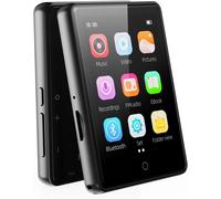 64Go Lecteur Mp3 Bluetooth 5.3, Baladeur Mp3 Enfant Musique Portable 2,8 Pouces Écran Tactile Avec Enregistreur Vocal, Radio Fm, Podomètre, Dossier,Lecture Aléatoire, Support De Carte Micro Sd 128Go