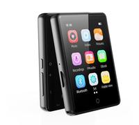 64Go Lecteur MP3 Bluetooth 5.3, baladeur mp3 Enfant Musique Portable 2,8 Pouces écran Tactile avec enregistreur Vocal, Radio FM, podomètre, Dossier, Lecture aléatoire, Support de Carte Micro SD 128Go