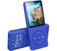64Go Lecteur Mp3 Bluetooth 5.3 Lecteur Musical Avec Haut-Parleur Et Bouton Volume Baladeur Portable Sans Perte Hifi 70H Ultra-Longue Autonomie Mp3 Sport Avec Radio Fm(Sans Casque)-Bleu Foncé