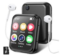64Go Lecteur MP3 Bluetooth 5.4, 2.0" MP3 Player sans Perte HiFi MP4 Baladeur avec Caméra, Photo Album, Enregistreur, Haut Parleur, Radio FM (Noir)
