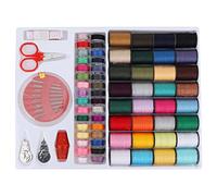64PCS Sewing Thread Set with Storage Box | Excellent Polyester Thread for Hand & Machine Sewing/Crafting/Clothing Repair | 32 Colors with Scissors & Needles