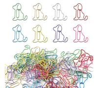64pcs Trombones Chiens, Colorés Mignons Trombones Animaux Drôles Clips Marque-Pages Cadeau Parfait pour Amoureux des Chiens Organisation de Documents Journaux Fournitures Bureau Scolaires