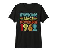 64th Birthday Idea Awesome Since November 1962 64 Years Old T-Shirt Haut de Gamme
