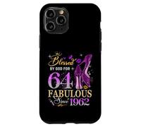 64th Birthday Queen Blessed by God 64 Fabulous Since 1962 Coque pour iPhone 11 Pro