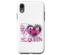 64th Birthday Queen Pink Wine 64 Years Old Women Girls Coque pour iPhone XR