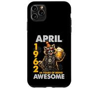 64th Birthday Raccoon Beer April 1962 Vintage 64 Years Old Coque pour iPhone 11 Pro Max