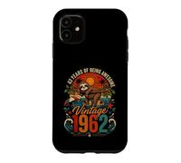 64th Birthday Retro Sloth Tropical Vintage 1962 64 Years Old Coque pour iPhone 11