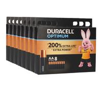 64x Duracell MN1500 AA MIGNON PILE OPTIMUM (8x 8 Pile Blister)