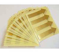 64x20mm Flèche Forme Amovible Tack Bas Code Couleur Autocollants, Auto-Adhésif Collant Couleur Étiquettes - Or
