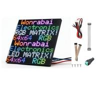 64x64 4096 RGB Full-Color LED Matrix Panel, 3mm Pitch 64×64 Pixels, Adjustable Brightness, Compatible with Raspberry Pi 5/4B/3B/Zero W/Zero 2W/Pico W/Pico 2W, ESP32 / Ardui, etc.