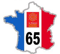 65 France Languedoc-Roussillon - 15x15cm - Sticker/Autocollant