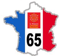 65 France Languedoc-Roussillon - 5x5cm - Sticker/Autocollant