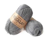 65% laine 35% alpaga, Gouttes Flora, 1 ou Superfine, Poids des doigts, 4 plis, 1,8 oz 230 verges par pelote 04 Gris moyen