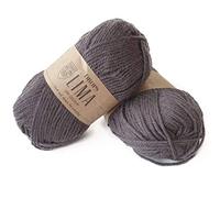 65% laine et 35% alpaga pour tricoter et crocheter, 3 ou léger, peigné, poids DK, gouttes Lima, 1,8 oz 109 verges par pelote Marron 5610.