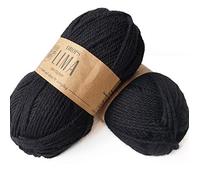 65 % laine et 35 % alpaga pour tricoter et crocheter, 3 ou léger, peigné, poids DK, gouttes Lima, 1,8 oz 109 verges par pelote 8903 noir.