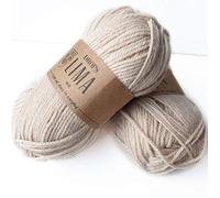 65 % laine et 35 % alpaga pour tricoter et crocheter, 3 ou léger, peigné, poids DK gouttes Lima, 51 g 109 verges par pelote (0206 beige clair)