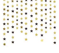 65 Pieds Forme d'étoile Papier Guirlande Probuk 5 * 4m Doré Bannière de Guirlande en Papier D'étoiles à Suspendre Réfléchissante,Briller Etoiles Décor pour Mariage/Anniversaire/Fête de Naissance Bébé