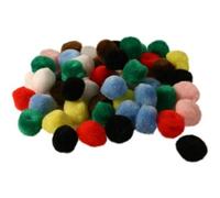 65 pompons 10mm assortis