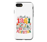 65 Year Old Made in 1961 Retro Floral 65th Birthday Women Coque pour iPhone SE (2020) / 7/8
