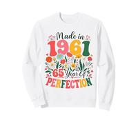 65 Year Old Made in 1961 Retro Floral 65th Birthday Women Sweatshirt