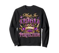 65 Year Old Made in 1961 Retro Floral 65th Birthday Women Sweatshirt