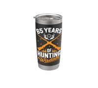 65 Years Of Hunting Wisdom Hunter 65th Birthday Gobelet isotherme en acier inoxydable double paroi
