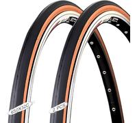 650 32c Pneu Lot de 2 Pneus 650x32c Marron Side Slick 650 x 32c Pneu de vélo de Route sans crevaison 650 x 32c 32-571 Pneu for Roues Avant et arrière de vélo