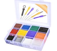 650 Pcs Gaine Thermorétractable Kit - 2:1, Pointool La Chaleur Fil Shrink Tube Isolation Électrique de Couleur Assorties Thermo-Rétractable Assortiment pour Fils