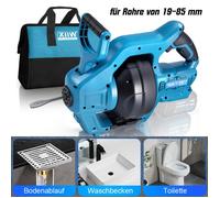 650 RPM 7,6m Furet Déboucheur de Canalisation Sans Fil, pour Flexible Spiralé de Ø19-85mm, Produit Entretien Sanitaire Plomberie