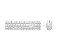 HP - PC Clavier et souris sans fil 650 sans fil jusqu'à 20 mois Autonomie, 20 touches programmables, pieds réglables à 6 degrés inclinaison, pavé numérique, souris jusqu'à 4000 ppp personnalisables, Blanc