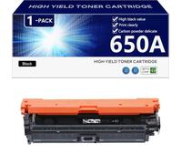 650A Cartouche de Toner de Remplacement Compatible CE270A CE271A CE272A CE273A pour HP CP5520n CP5520dn CP5520xh CP5525n Imprimantes, Haute Capacité 15000 Pages, Installation Facile,Black-1 Pack