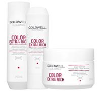 650ml Goldwell Dualsenses Color Extra Rich Set (Shampoo 250ml + Conditioner 200ml + Treatment 200ml)