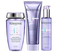 650ml Kérastase Blond Absolu Kit de soins pour cheveux décolorés et blonds (shampoing 250 ml + masque capillaire 250 ml + sérum 150 ml)