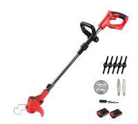 650W Tondeuse à Gazon et Coupe Bordure sans Fil,21V Tondeuse à Gazon Domestique sans Fil Petite Maison Rechargeable Nouvelle Tondeuse à Gazon avec Cour d'herbe Portable Multifonction (2 Batteries)