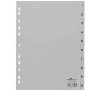 Durable 6511 Répertoire DIN A4 1-10 polypropylène gris 10 onglets onglets imprimés 651110