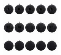 [6515050]Ensemble de Boules de Noël 15 pcs Noir - Décoration de Fête pour Noël salon/jardin,Poids:0.79 Kg