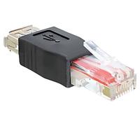 65234 Adaptateur USB 2.0 RJ45 mâle, USB A femelle DELOCK