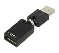 65260 Adaptateur USB 2.0 USB Femelle A, USB A Mâle Mobile à 360° DELOCK