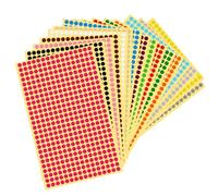 6528 Pièces Gommettes Pastille Autocollante Ronde Colorés Etiquettes Rondes Autocollants à Petits Cercles de 16 Couleurs Adaptés aux Tout-Petits aux Salles De Classe Pour Enfants aux Bureaux Papiers