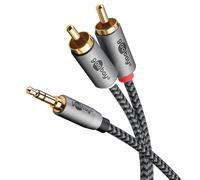 [65285] Goobay Câble Adaptateur Audio AUX, Fiche Jack 3,5 mm vers Fiche RCA S...