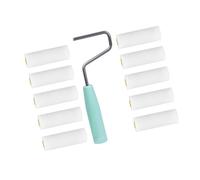 652F Reusable Sponge Roller Set with Finger Support 10 Brushes Foam Paint Roller Cleaning Equipment 4 Inches