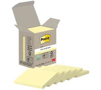 [653-1B] Post-it Pack 6 Bloc-note adhésif Recycling 38 x 51 mm Jaune