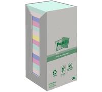 [654-1RPT] Post-it Bloc-note adhésif Recycling, 76 x 76 mm, 5 couleurs