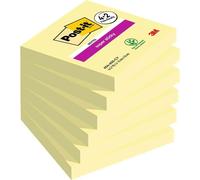 Post-it Bloc-notes adhésifs Super Sticky 4+2 gratuits 76x76 mm 90 feuilles Jaune canari