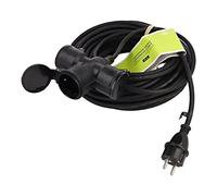 65439 Rallonge 3G1,5mm² 25m caoutchouc noir Nombre de prises : 3 GOOBAY